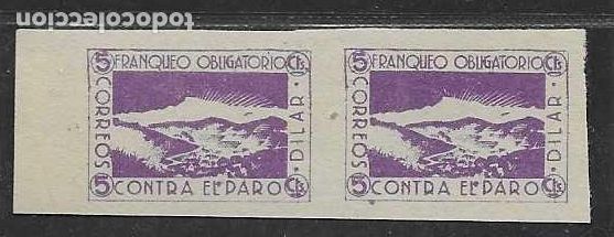 Timbres: DILAR-GRANADA-10 CTS. -PAREJA SIN DENTAR- CONTRA EL PARO- VER FOTO