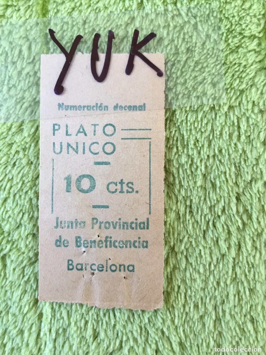 Selos: Sello local Barcelona - PLATO UNICO - 10 cts - Junta Provincial de beneficiencia
