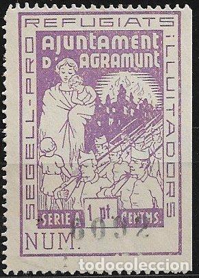 Stamps: Sellos Locales Guerra Civil. L&eacute;rida. AGRAMUNT. FESOFI n&ordm; 6 * *