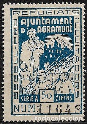 Stamps: Sellos Locales Guerra Civil. L&eacute;rida. AGRAMUNT. FESOFI n&ordm; 4 * *