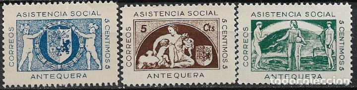 Selos: Sellos Locales Guerra Civil. M&aacute;laga. ANTEQUERA. FESOFI n&ordm; 4 a 6 * *