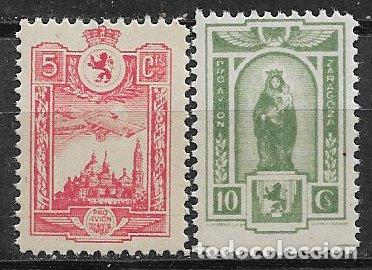 Briefmarken: LOCALES, Guerra Civil, Zaragoza ZARAGOZA, FESOFI n&ordm; 15 y 16 * * 8&ordf; serie