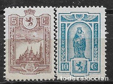 Briefmarken: LOCALES, Guerra Civil, Zaragoza ZARAGOZA, FESOFI n&ordm; 13 y 14 * * 7&ordf; serie