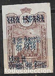 Briefmarken: LOCALES, Guerra Civil, Zaragoza ZARAGOZA, FESOFI n&ordm; 9d * * 5&ordf; serie