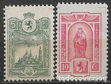 Briefmarken: LOCALES, Guerra Civil, Zaragoza ZARAGOZA, FESOFI n&ordm; 3 y 4 * * 2&ordf; serie