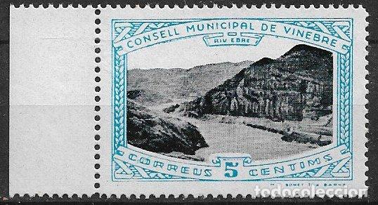 Briefmarken: LOCALES, Guerra Civil, Tarragona VINEBRE, FESOFI n&ordm; 6 * * lujo