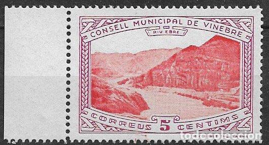 Briefmarken: LOCALES, Guerra Civil, Tarragona VINEBRE, FESOFI n&ordm; 8 * * lujo