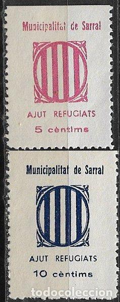 Briefmarken: LOCALES, Guerra Civil, Tarragona SARRAL, FESOFI n&ordm; 2 y 3 *