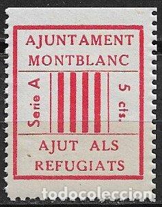 Briefmarken: LOCALES, Guerra Civil, Tarragona MONTBLANC, FESOFI n&ordm; 1c * dent. 11 1/2