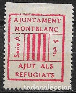 Briefmarken: LOCALES, Guerra Civil, Tarragona MONTBLANC, FESOFI n&ordm; 1a * dent. 10 3/4