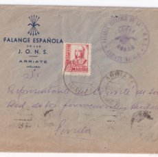 Francobolli: SOBRE. FALANGE. ARRIATE, MÁLAGA. FERROCARRILES. 1937