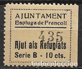 Briefmarken: LOCALES, Guerra Civil, Tarragona ESPLUGA DE FRANCOL&Iacute;, FESOFI n&ordm; 5 * *