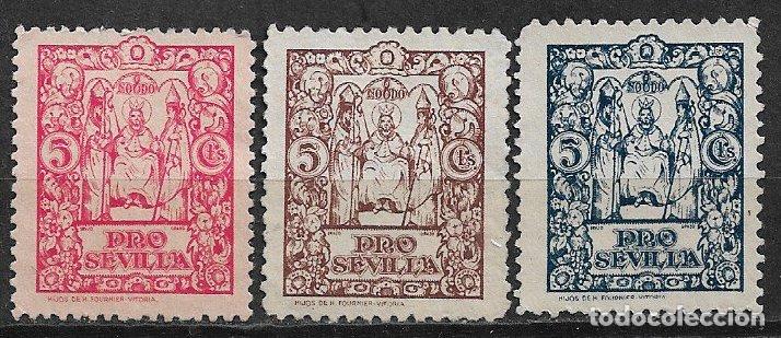 Francobolli: LOCALES, Guerra Civil, Sevilla SEVILLA, FESOFI n&ordm; 9 a 11 (*)