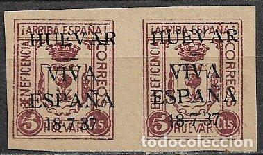 Briefmarken: LOCALES, Guerra Civil, Sevilla HUEVAR, FESOFI n&ordm; 40s B2 * *
