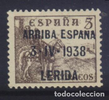Selos: S-08876- PATRI&Oacute;TICO. ARRIBA ESPA&Ntilde;A. 3-IV-1938. LERIDA