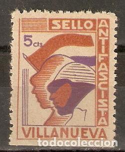Briefmarken: PATRIOTICOS SELLO ANTIFASCISTA DE VILLANUEVA