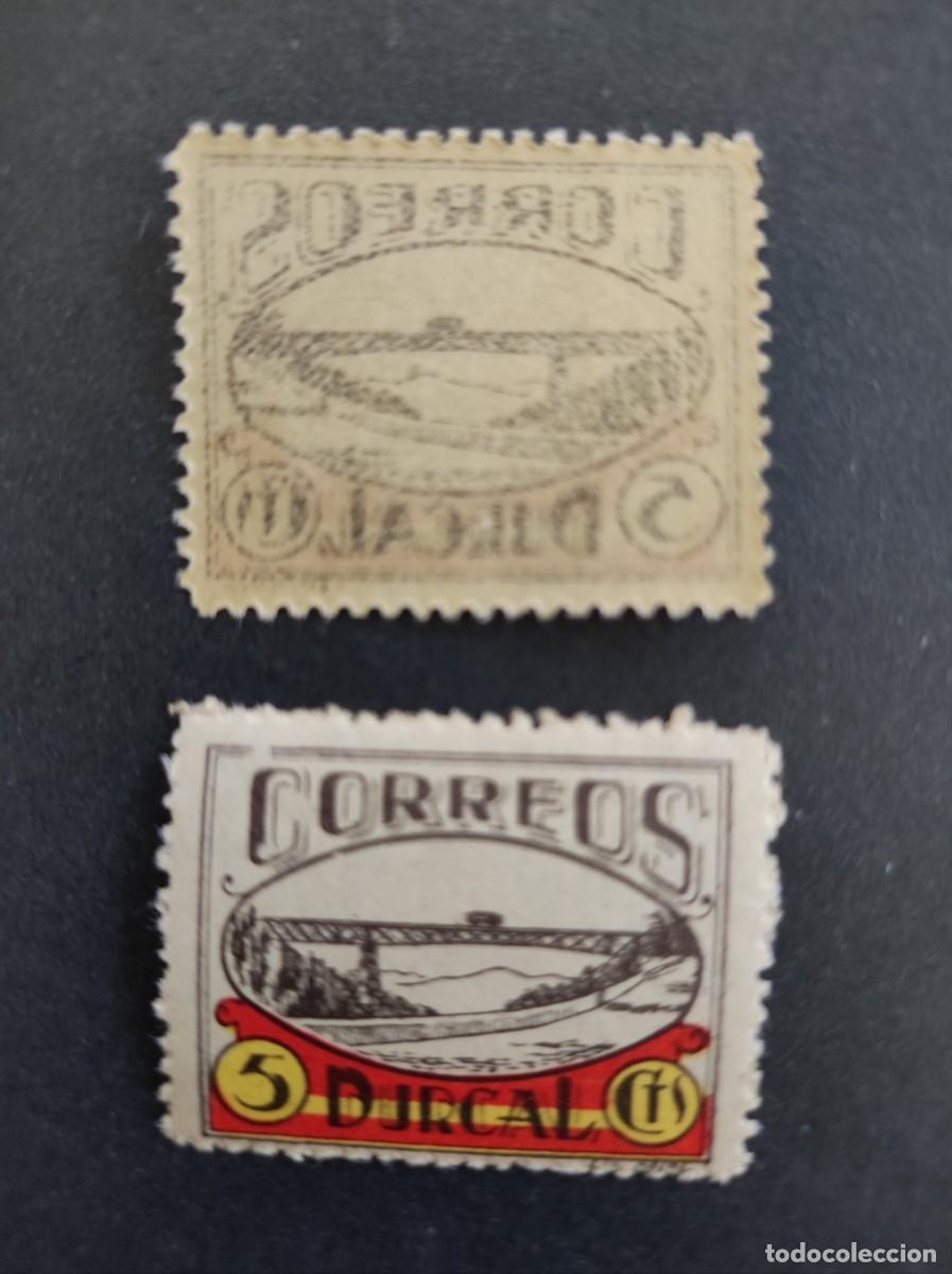 Selos: DURCAL (GRANADA). GUERRA CIVIL E-9+ 9ic Calcado al Reverso. FOTO. VARIEDAD.
