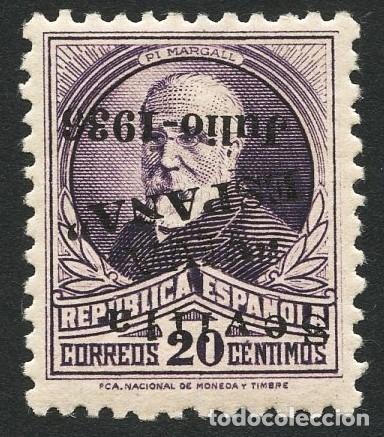 Briefmarken: GUERRA CIVIL, SELLOS, EMISI&Oacute;N LOCAL PATRI&Oacute;TICA, VALOR: 20 CTS, SEVILLA, 1936, ERROR