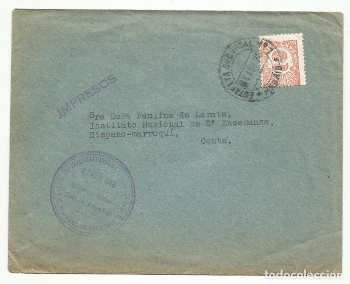 Sellos: circulada 1936 DE MADRID A CEUTA - Foto 1