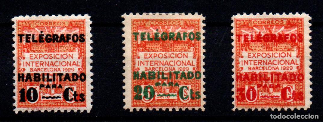 Briefmarken: Espa&ntilde;a (Barcelona-Tel&eacute;grafos) n&ordm; 1/3. A&ntilde;o 1930