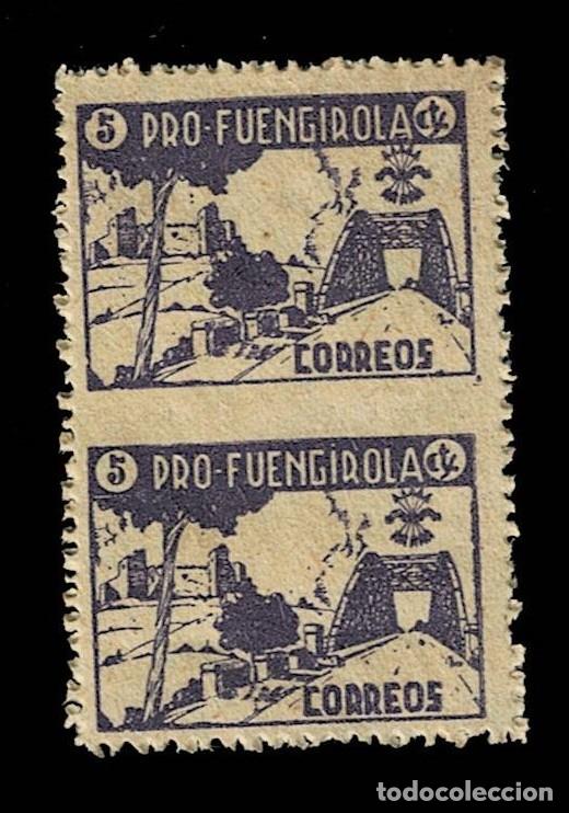 Briefmarken: Guerra Civil FUENGIROLA Carretera con Puente Fesofi n&ordm; 8 Variedad PAREJA SIN DENTAR ENMEDIO (NO MENC