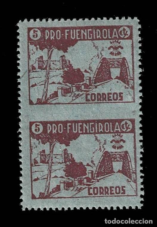 Briefmarken: Guerra Civil FUENGIROLA Carretera con Puente Fesofi n&ordm; 10 Variedad PAREJA SIN DENTAR ENMEDIO (NO MEN