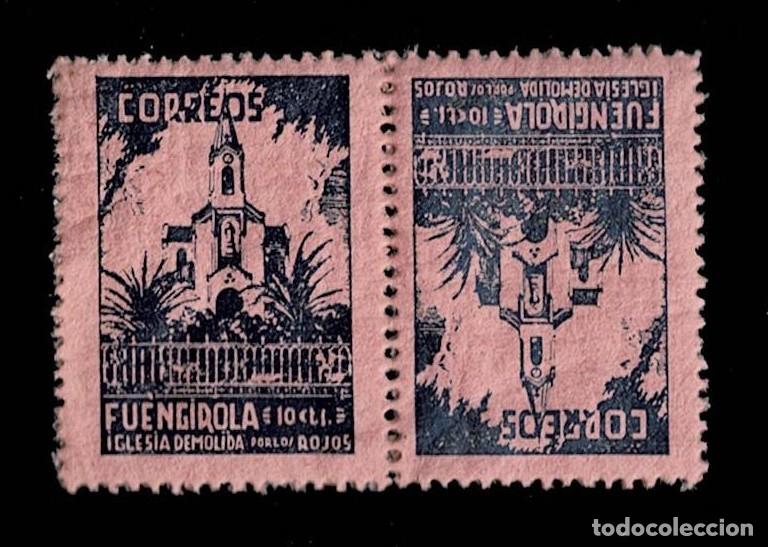 Briefmarken: TGuerra Civil FUENGIROLA IGLESIA DEMOLIDA Fesofi n&ordm; 13PC PAREJA CAPICUA Color AZUL CLARO y AZUL OSCU