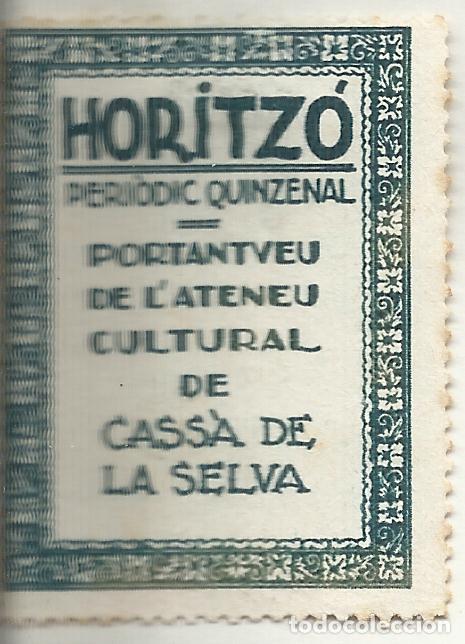 Sellos: HORITZO CASSA DE LA SELVA nuevo(*) - Foto 1