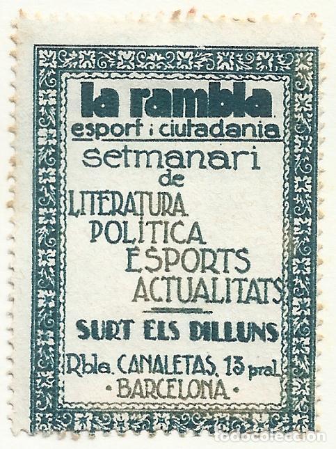 Sellos: SETMANARI LA RAMBLA BARCELONA nuevo(*) - Foto 1