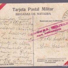 Sellos: F31-48- TARJETA POSTAL MILITAR BRIGADAS DE NAVARRA - DEVA- SAN SEBASTIAN 1937?. FRENTE VIZCAYA