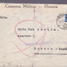 Sellos: F31-22- CARTA ALEMANIA -HUESCA 1937. INTERESANTE ANOTACION DEVUELTA POR TERRITORIO NO LIBERADO