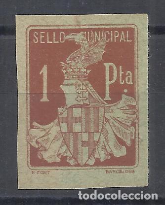 Timbres: BARCELONA Sello Municipal prueba 1 PTS (*)