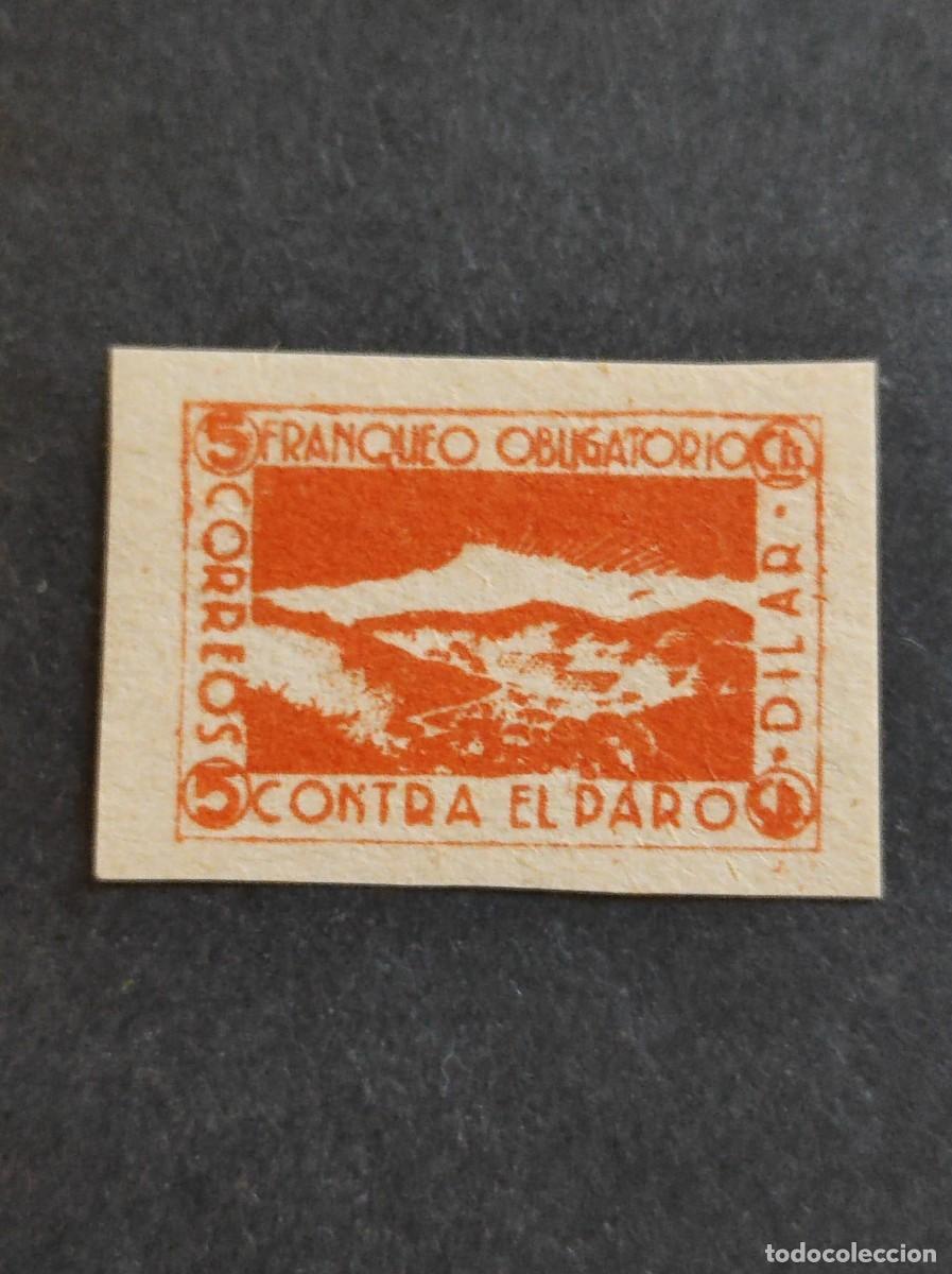 Timbres: DILAR. CONTRA EL PARO. E- 2 sd. NUEVO SIN CHARNELA. GUERRA CIVIL.