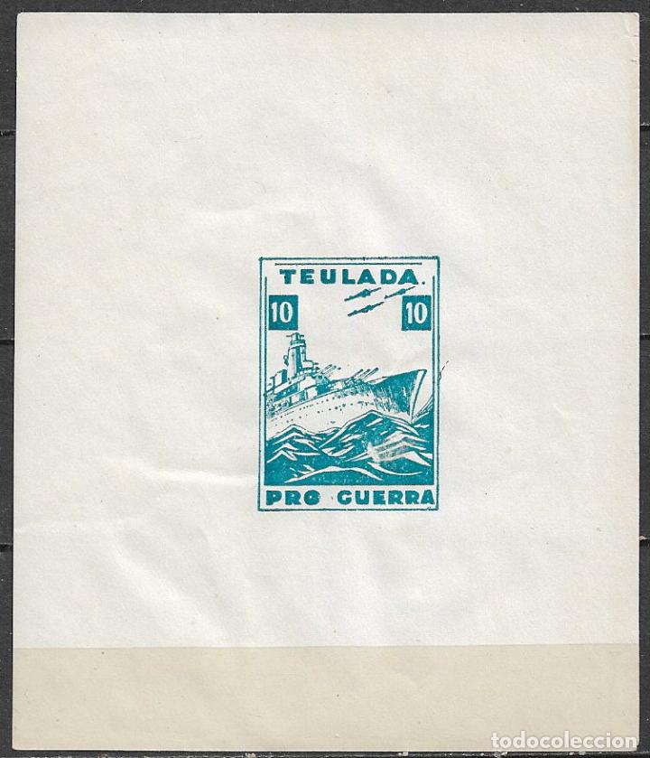 Timbres: Guerra Civil, Sellos locales. Alicante. TEULADA. FESOFI n&ordm; 7 (*)
