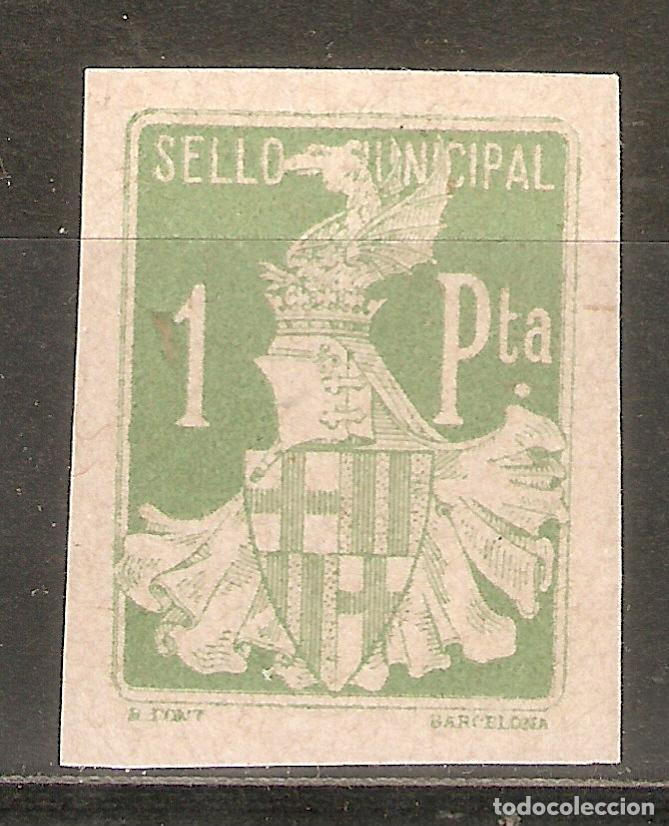 Briefmarken: BARCELONA 1925 TIMBRE MUNICIPAL SIN DENTAR NUEVO . PRUEBA