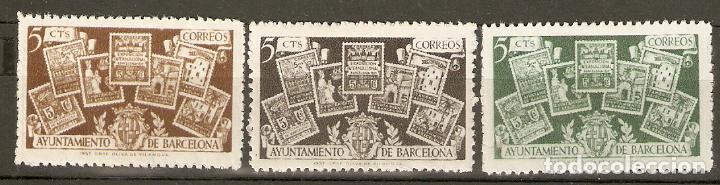 Briefmarken: BARCELONA 1945 EDIFIL 69/71** SIN FIJASELLOS