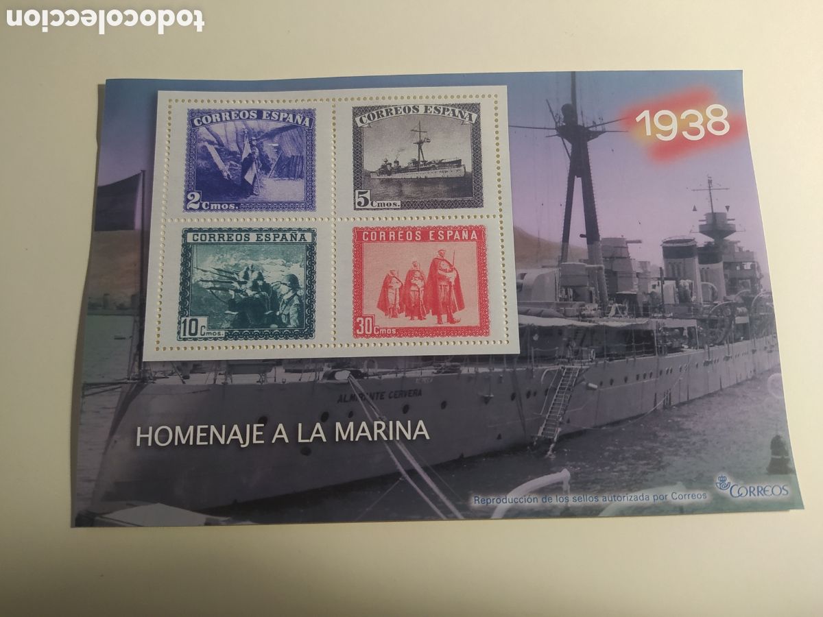 Stamps: HOJA 30. HOMENAJE A LA MARINA 1938. LA GUERRA CIVIL ESPA&Ntilde;OLA EN SELLOS. EL MUNDO, A&Ntilde;O 2006