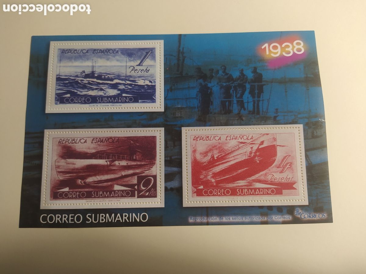Stamps: HOJA 19. CORREO SUBMARINO 1938. LA GUERRA CIVIL ESPA&Ntilde;OLA EN SELLOS. EL MUNDO, A&Ntilde;O 2006