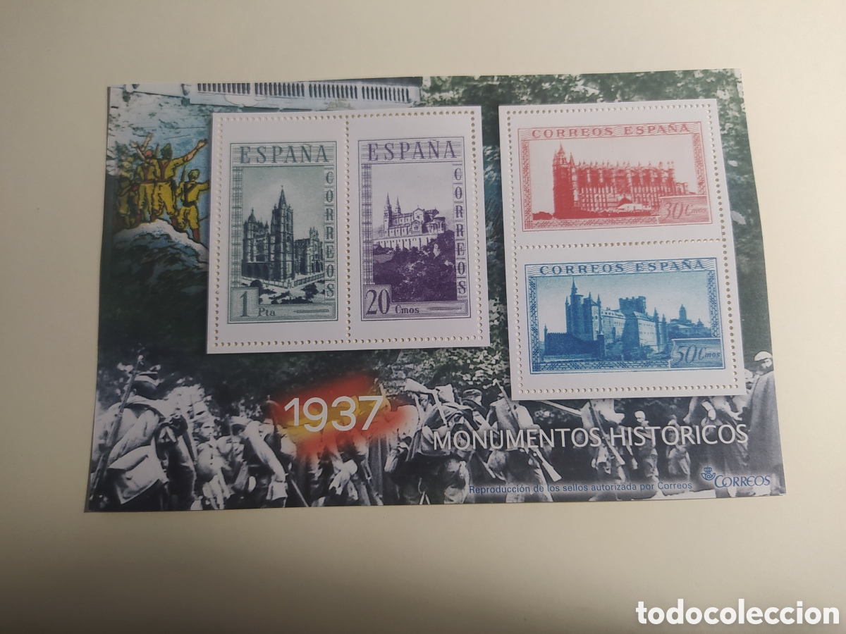 Stamps: HOJA 28. MONUMENTOS HISTORICOS 1937. LA GUERRA CIVIL ESPA&Ntilde;OLA EN SELLOS. EL MUNDO, A&Ntilde;O 2006
