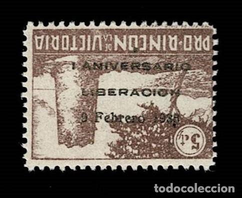 Selos: Guerra Civil RINCON DE LA VICTORIA Galvez n&ordm; B736i Scga. ORO Variedad Scga INVERTIDA s. Papel GRUESO