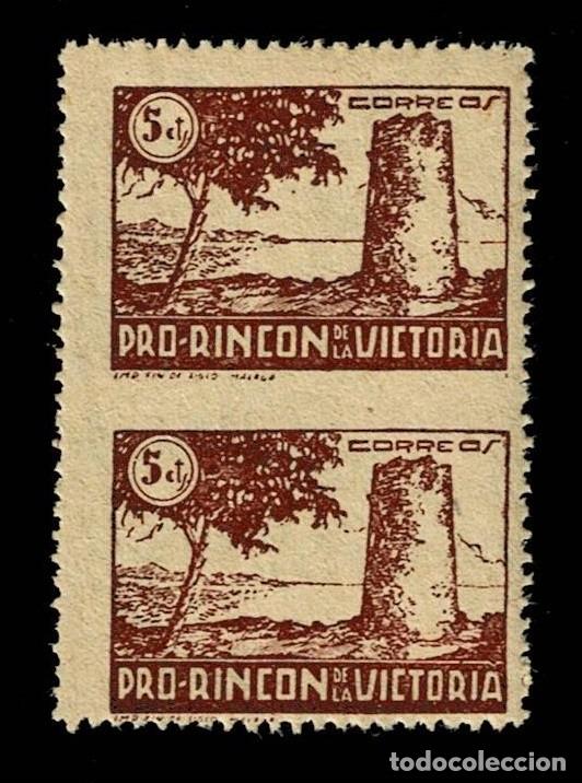 Selos: Guerra Civil RINCON DE LA VICTORIA Galvez n&ordm; B732 Color CASTA&Ntilde;O s. AMARILLO Pareja VERTICAL Variedad