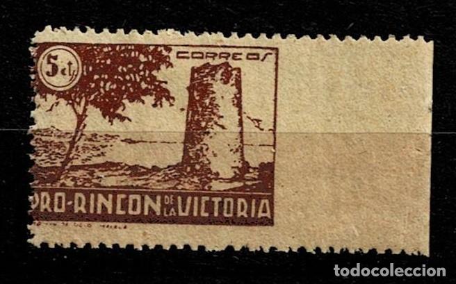 Selos: Guerra Civil RINCON DE LA VICTORIA Galvez B732 CASTA&Ntilde;O s. AMARILLO Variedad SIN DENTAR UN LADO (NO C