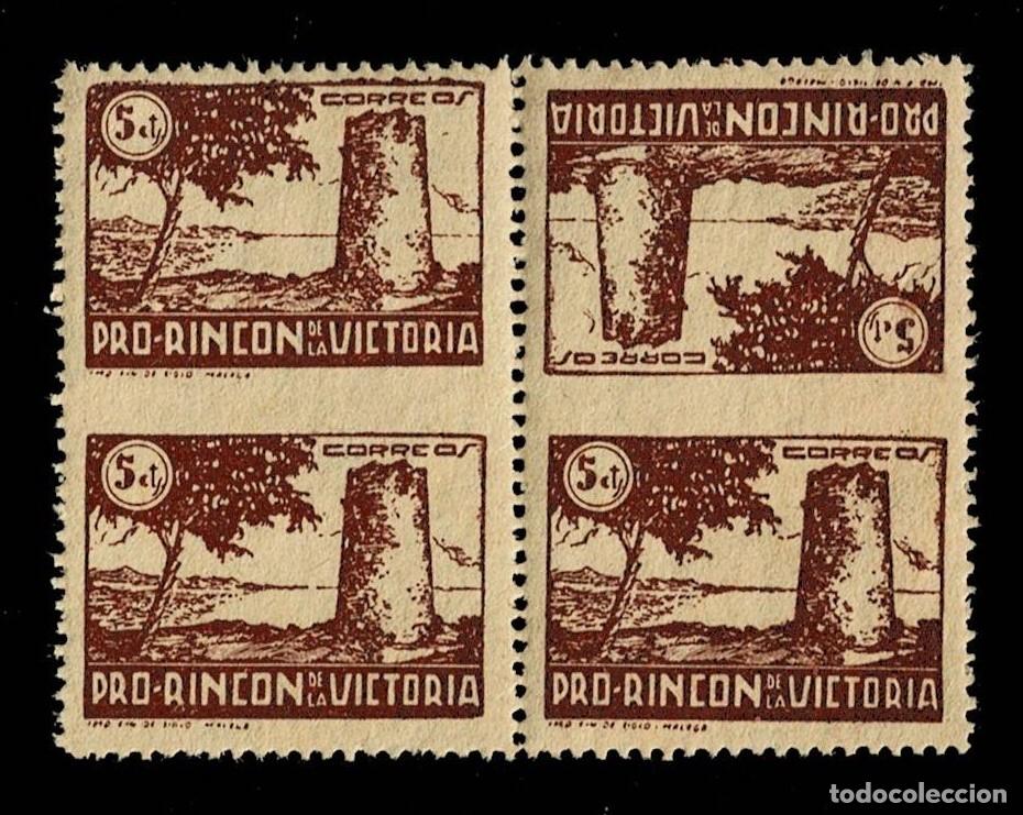 Selos: Guerra Civil RINCON DE LA VICTORIA Galvez B732 Variedades 2 parejas CAPICUAS SIN DENTAR ENMEDIO form