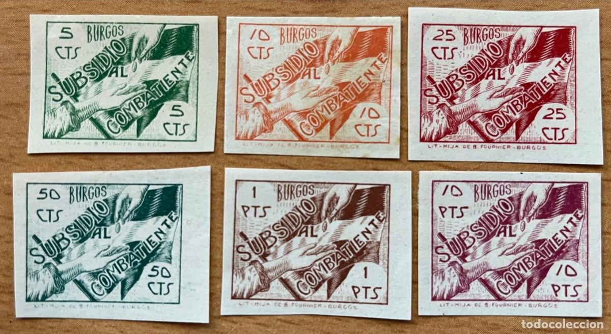 Briefmarken: BURGOS - Subsidio al Combatiente SIN DENTAR