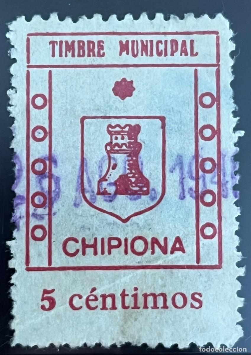 Sellos: CHIPIONA - TIMBRE MUNICIPAL - 5 c&eacute;ntimos - Foto 1
