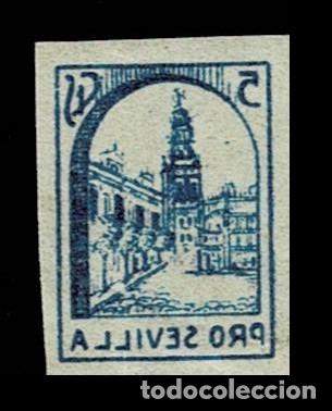 Selos: Guerra Civil SEVILLA Fesofi n&ordm; 6s CALCADO AL DORSO SIN DENTAR