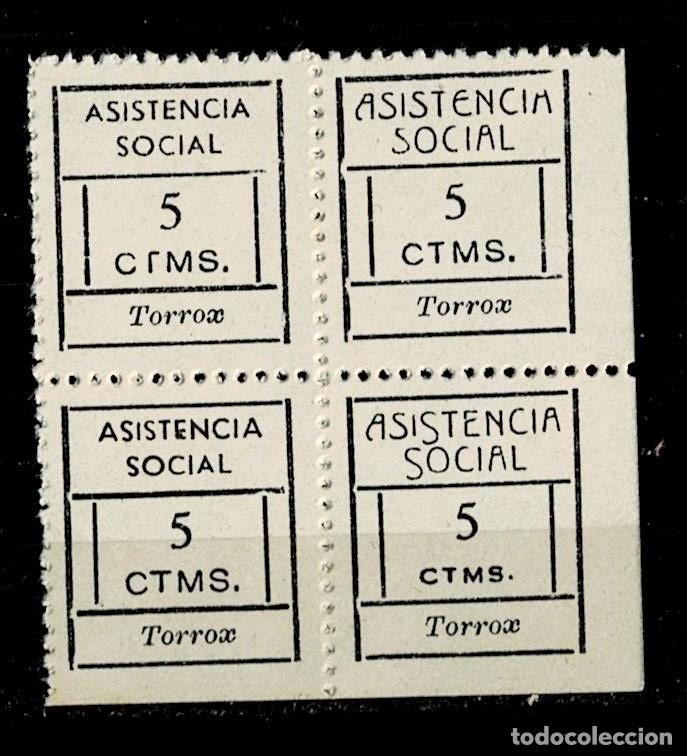Selos: Guerra Civil TORROX Asistencia Social Fesofi n&ordm; IIa, III, IV y VI reunidos en un BLOQUE DE 4 Sin fi