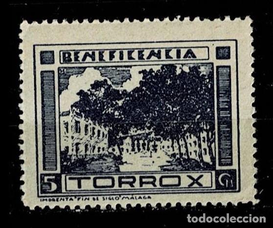 Selos: Guerra Civil TORROX Beneficencia Fesofi n&ordm; 10 Color AZUL OSCURO