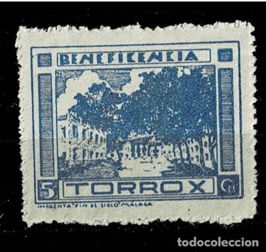 Sellos: Guerra Civil TORROX Beneficencia Fesofi n&ordm; 11 Color AZUL CELESTE Sin fijasellos