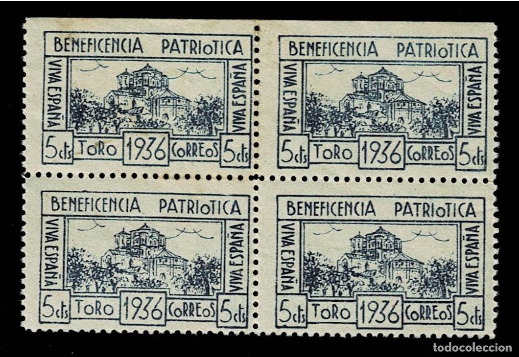 Selos: 0520 Guerra Civil TORO Fesofi n&ordm; 1 en BLOQUE DE 4 Sin fijasellos VER